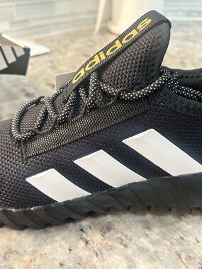 adidas Black Shoe Box with White Label Graphics